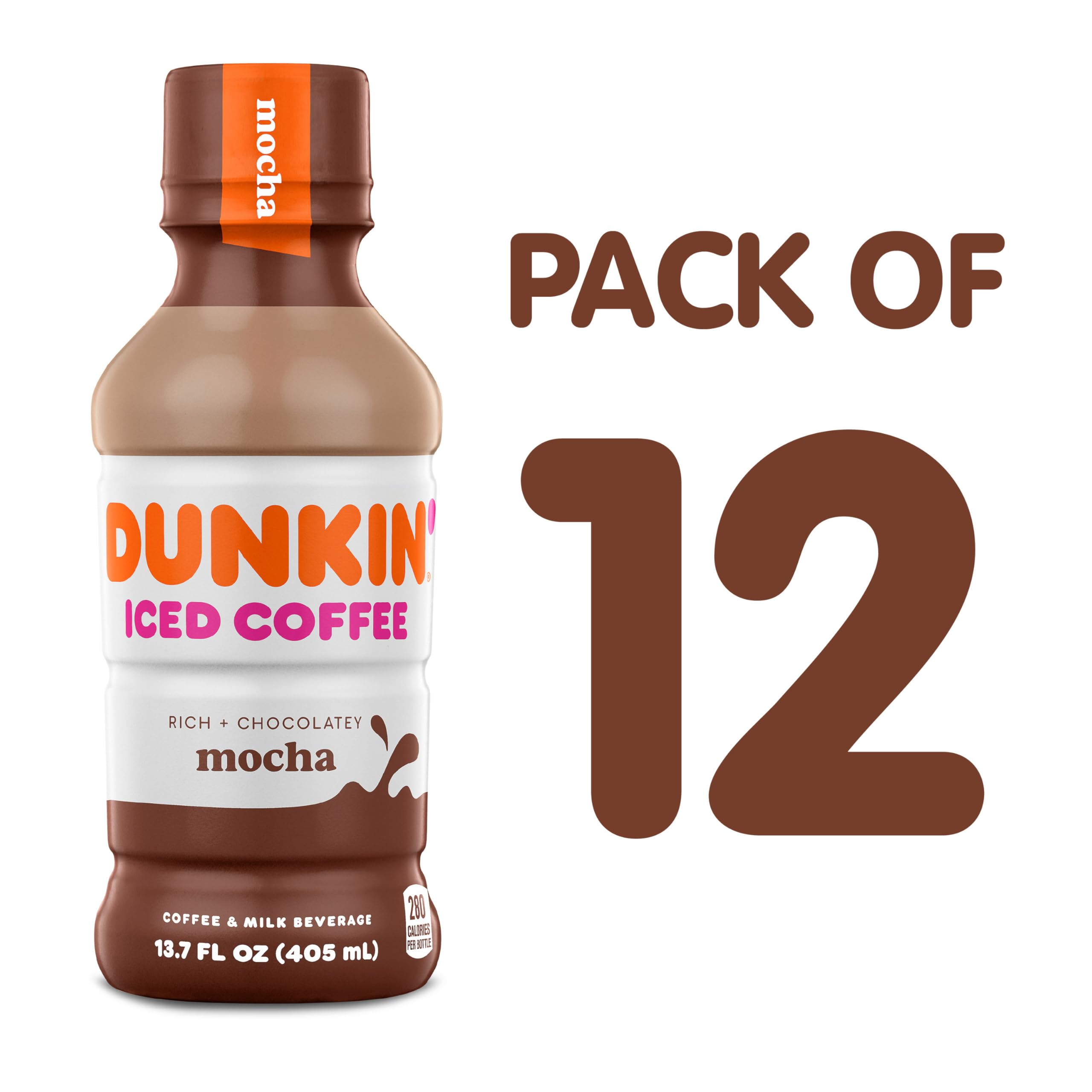 Dunkin' pack de 12 botellas agrupadas para stock y ahorro doméstico