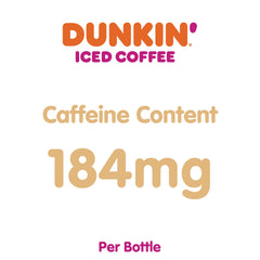Close-up of Dunkin' bottle label and branding highlighting sweet French vanilla appeal
