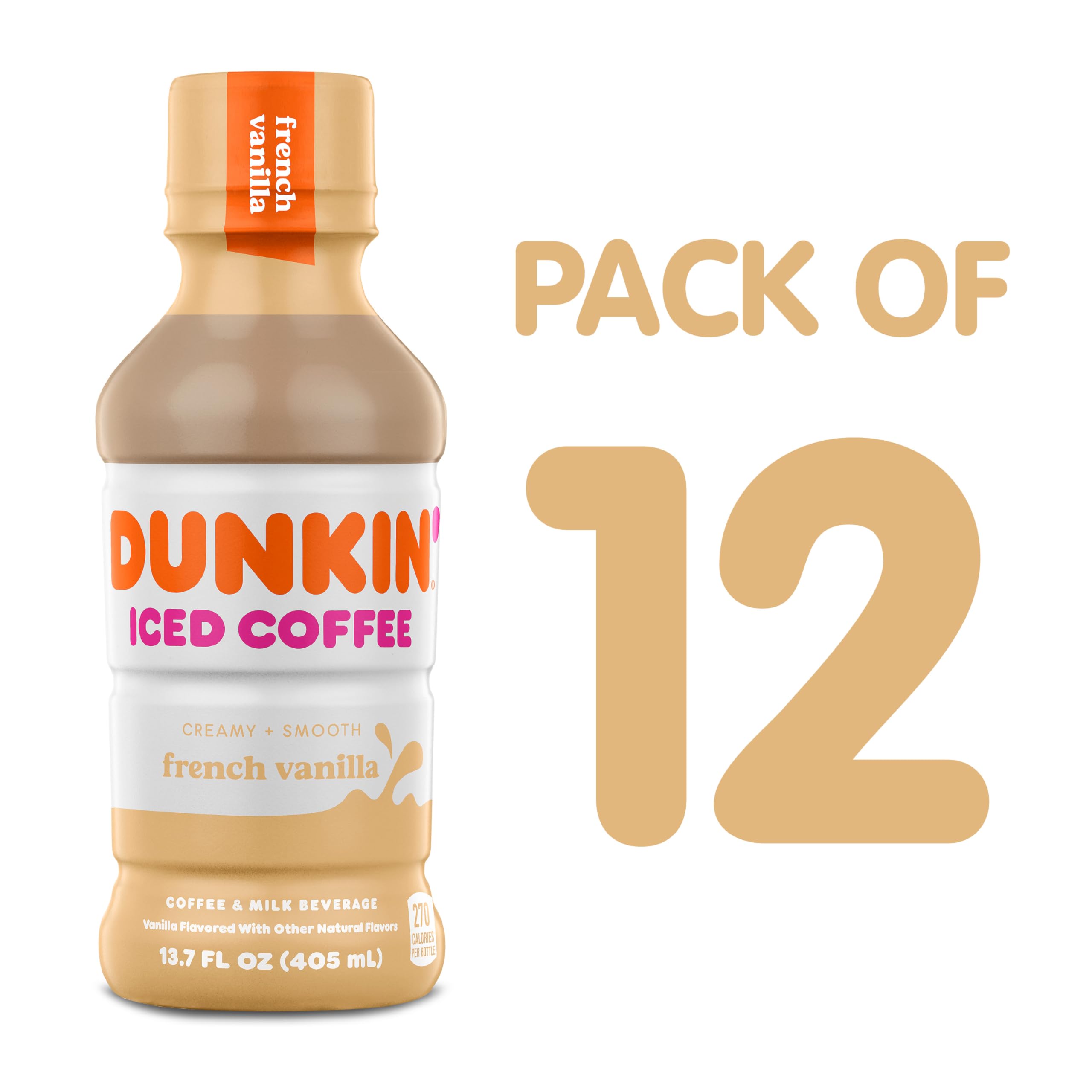 Dunkin' bottle placed in car cupholder showing portability and commute-friendly design