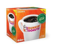 Dunkin' frente del empaque caja 44 cápsulas, conveniencia y sabor