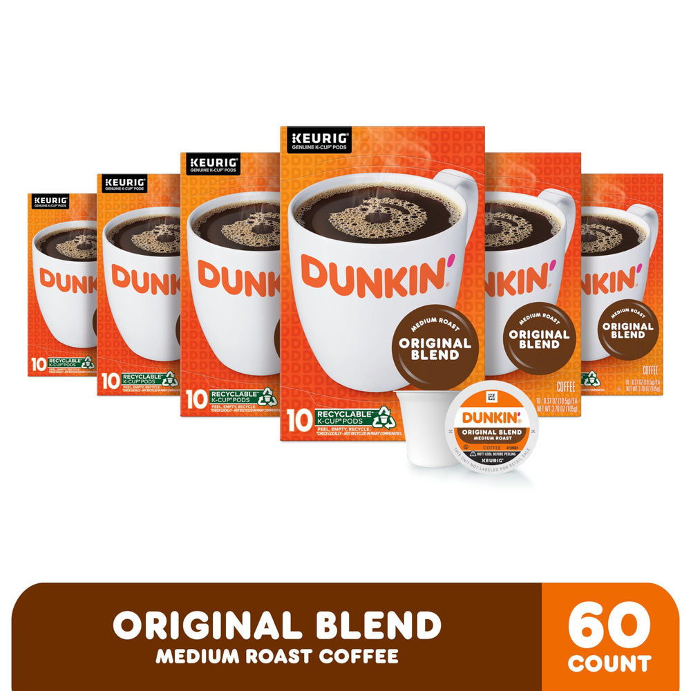 Dunkin' K-Cup pod close-up highlighting sealed pod freshness and aroma protection