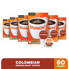 Dunkin' K-Cup pod close-up revealing sealed lid and easy single-serve brewing