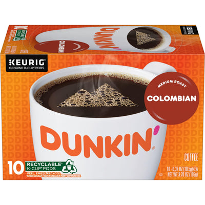 Lifestyle kitchen scene with Dunkin' K-Cup box for everyday morning routines