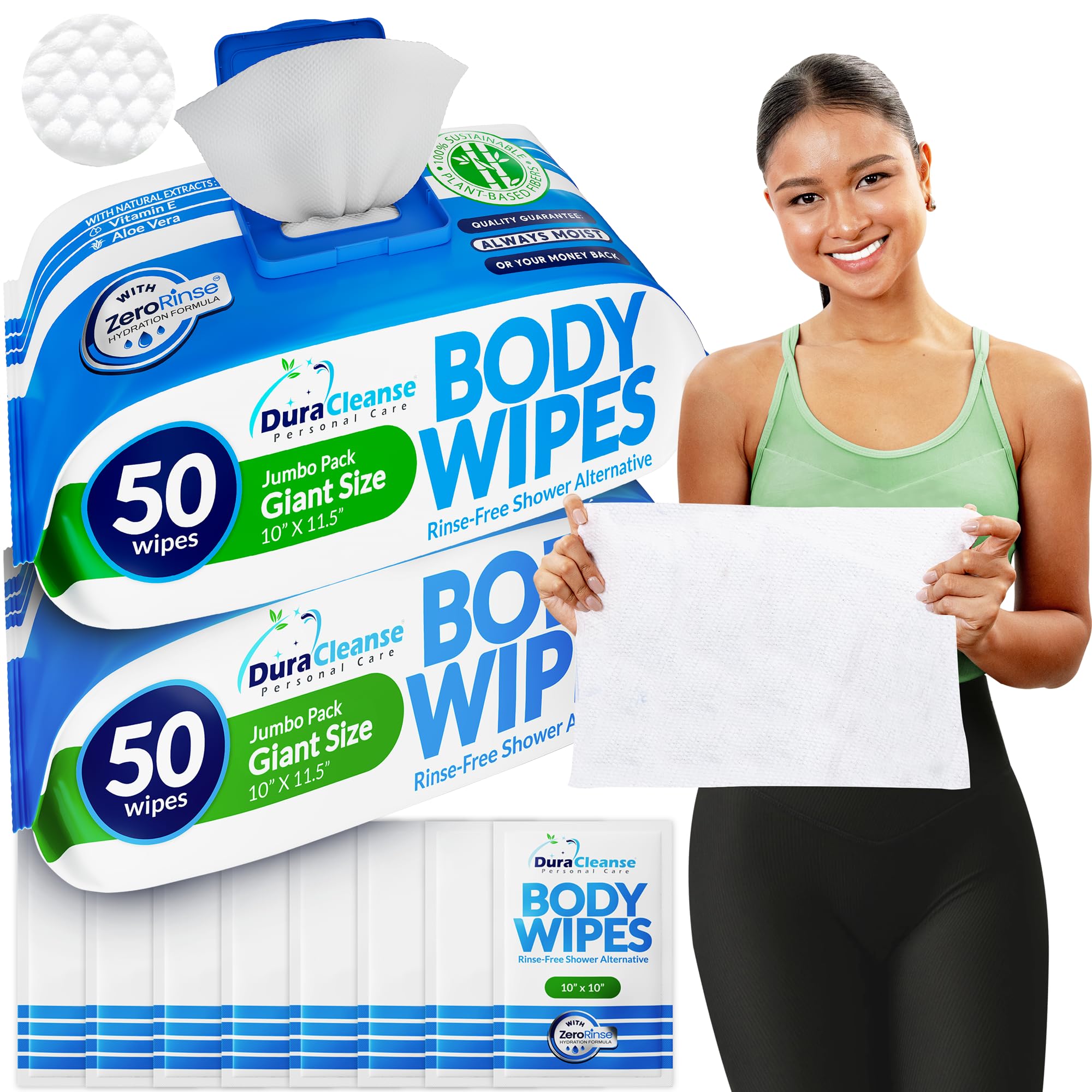 Dura Cleanse frontal del empaque mostrando cantidad y formato práctico