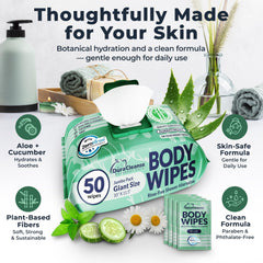 Dura Cleanse toallita en uso tras ejercicio, limpieza rápida y sin ducha
