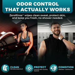 Dura Cleanse uso tras entrenamiento en gimnasio para refrescar piel y eliminar sudor