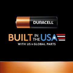 Close-up of Duracell AA cell terminal and label highlighting POWER BOOST™ clarity