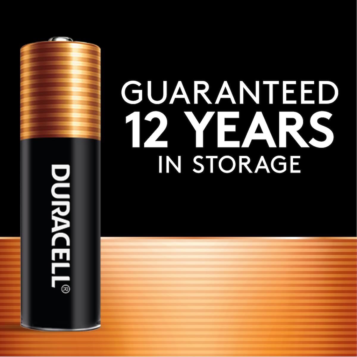 DURACELL muestra tamaño AAA junto a una moneda para escala, fácil reemplazo