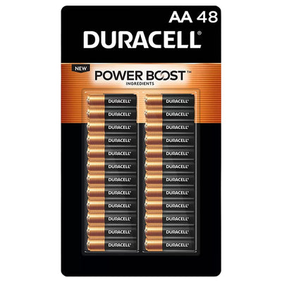 Duracell Coppertop comparación de tamaño AA para referencia visual