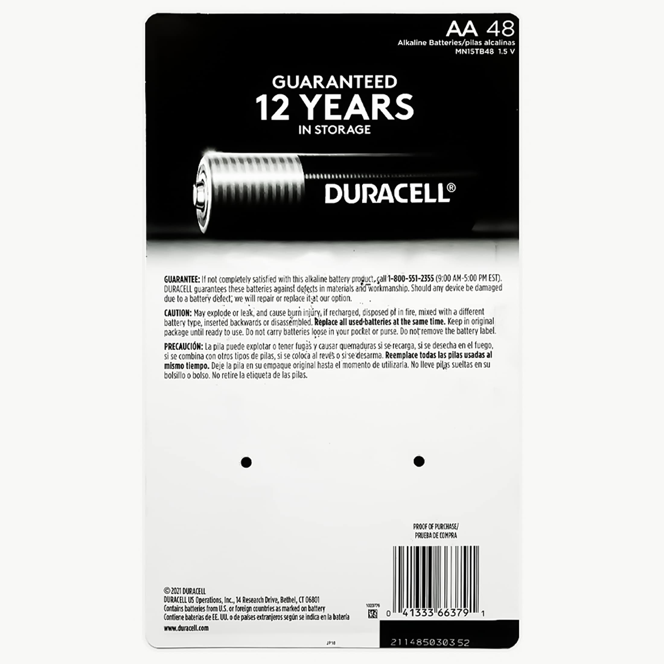 Duracell Coppertop detalle superior cobre que indica confiabilidad