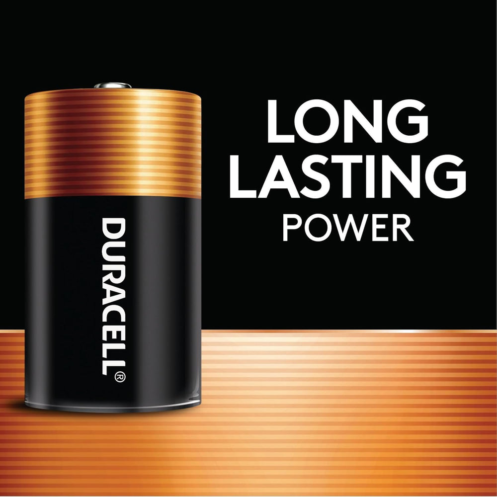 Duracell D cells powering flashlight demonstrating dependable runtime