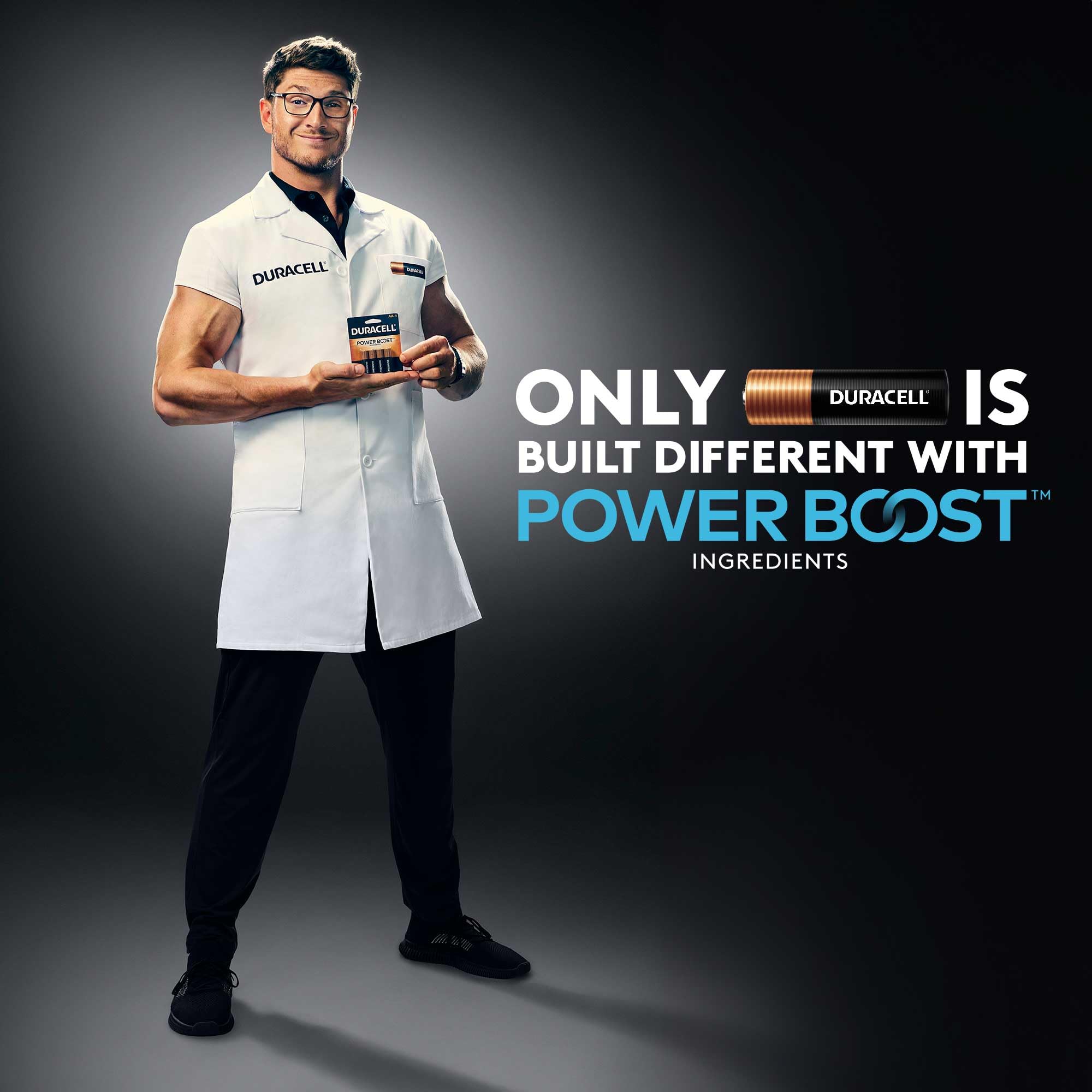 Duracell diseño inspirado en Messi primer plano del motivo tatuaje exclusivo