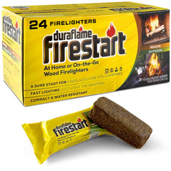 Duraflame embalaje frontal mostrando 24 unidades y comodidad de almacenamiento