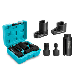 DURATECH frontal del set de vasos O2 mostrando piezas y embalaje, durabilidad