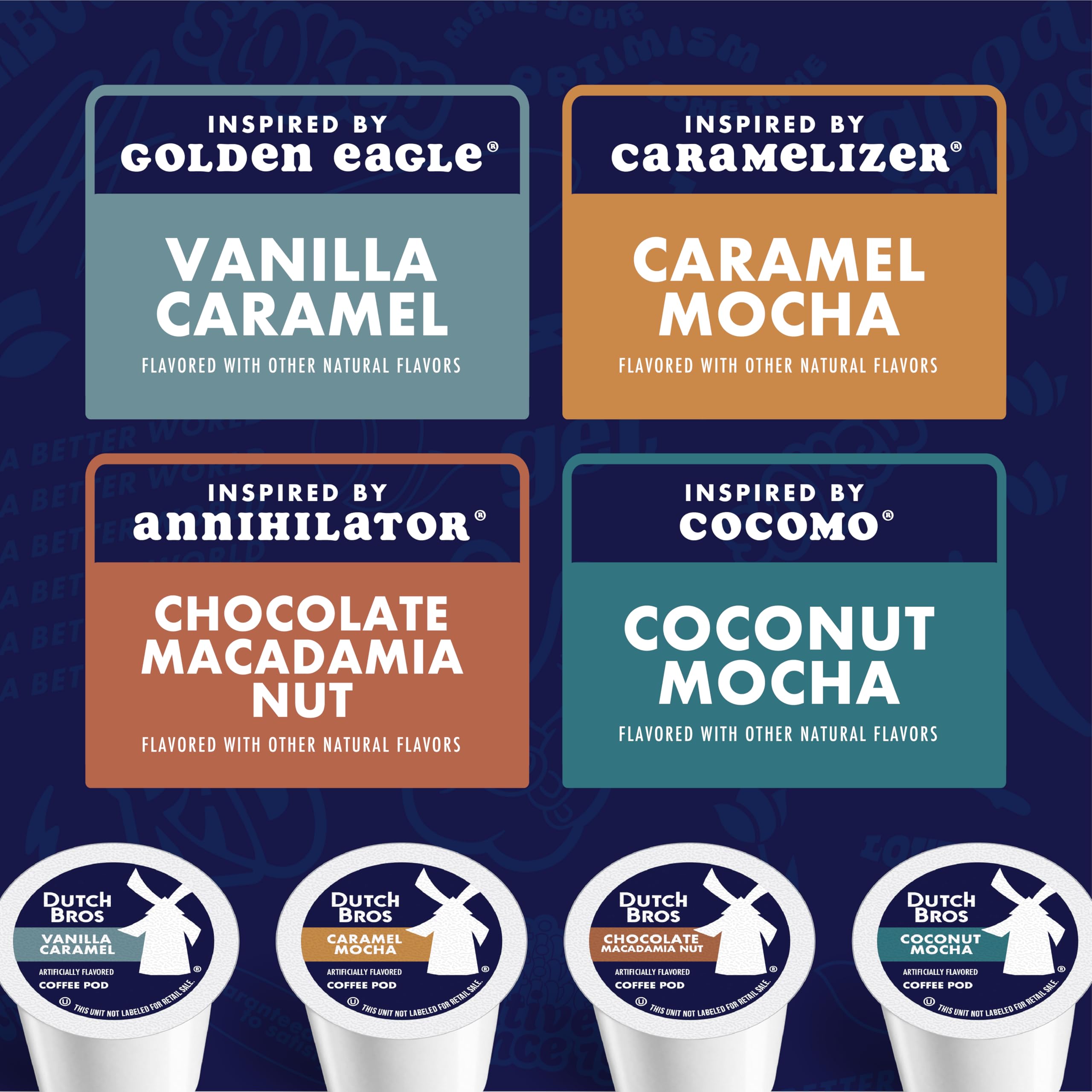 Dutch Bros cápsula detalle de textura que garantiza extracción uniforme