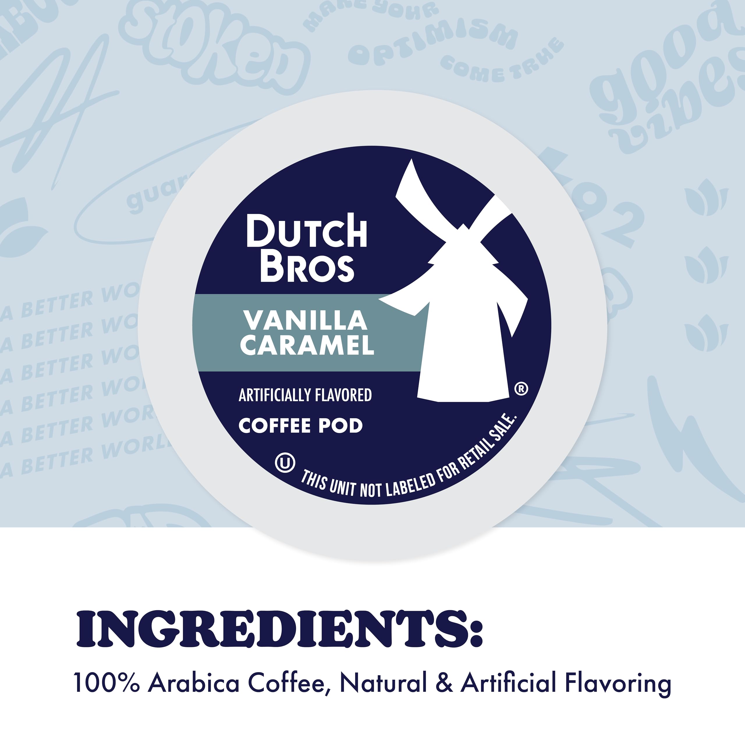 Dutch Bros etiqueta nutrición y origen del café para información clara