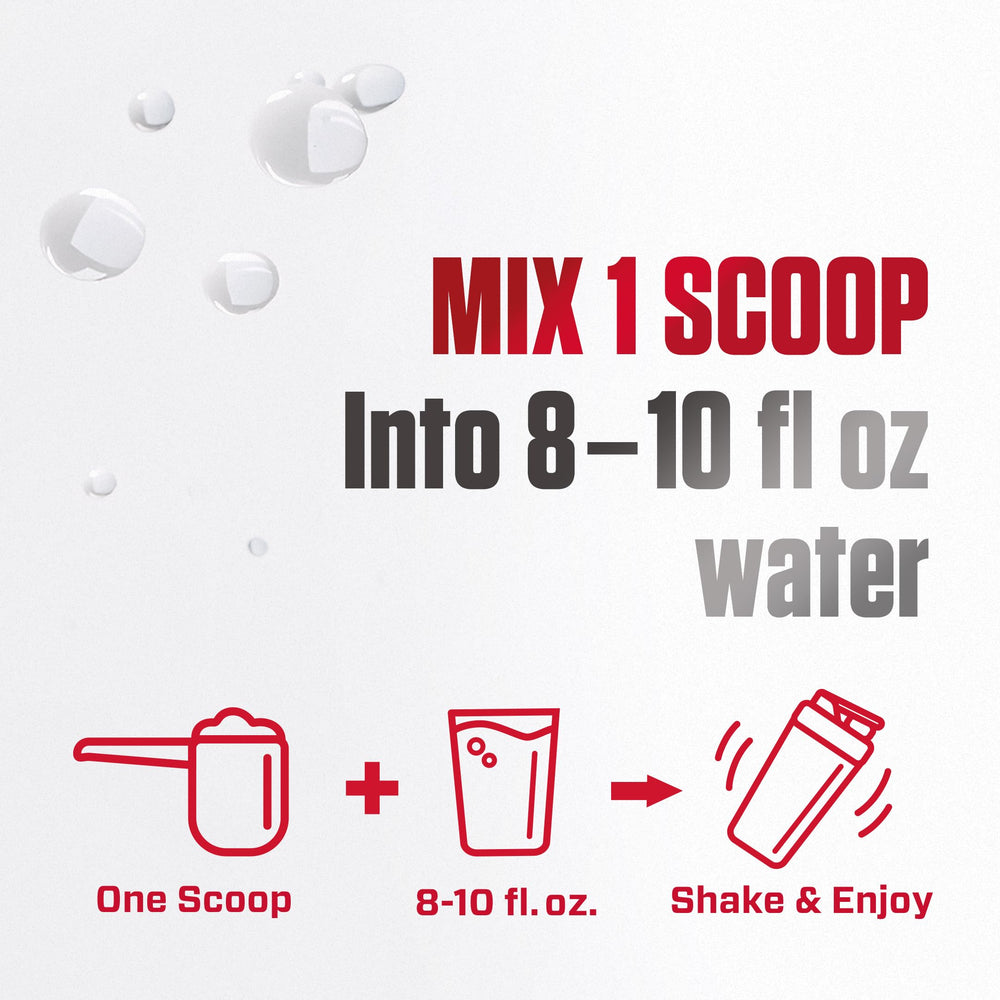 Dymatize producto junto a manos para comparar tamaño real del envase