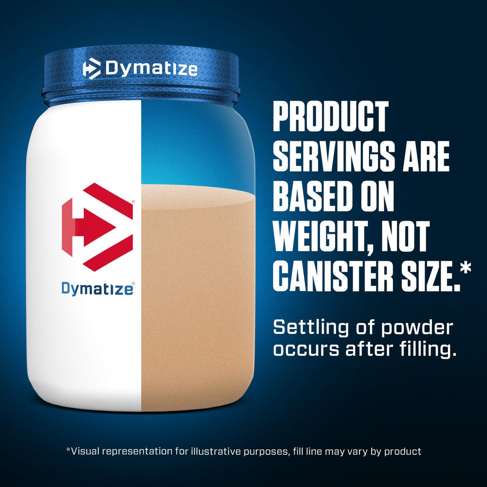 Dymatize batido en gimnasio destacando uso post-entreno o antes de dormir
