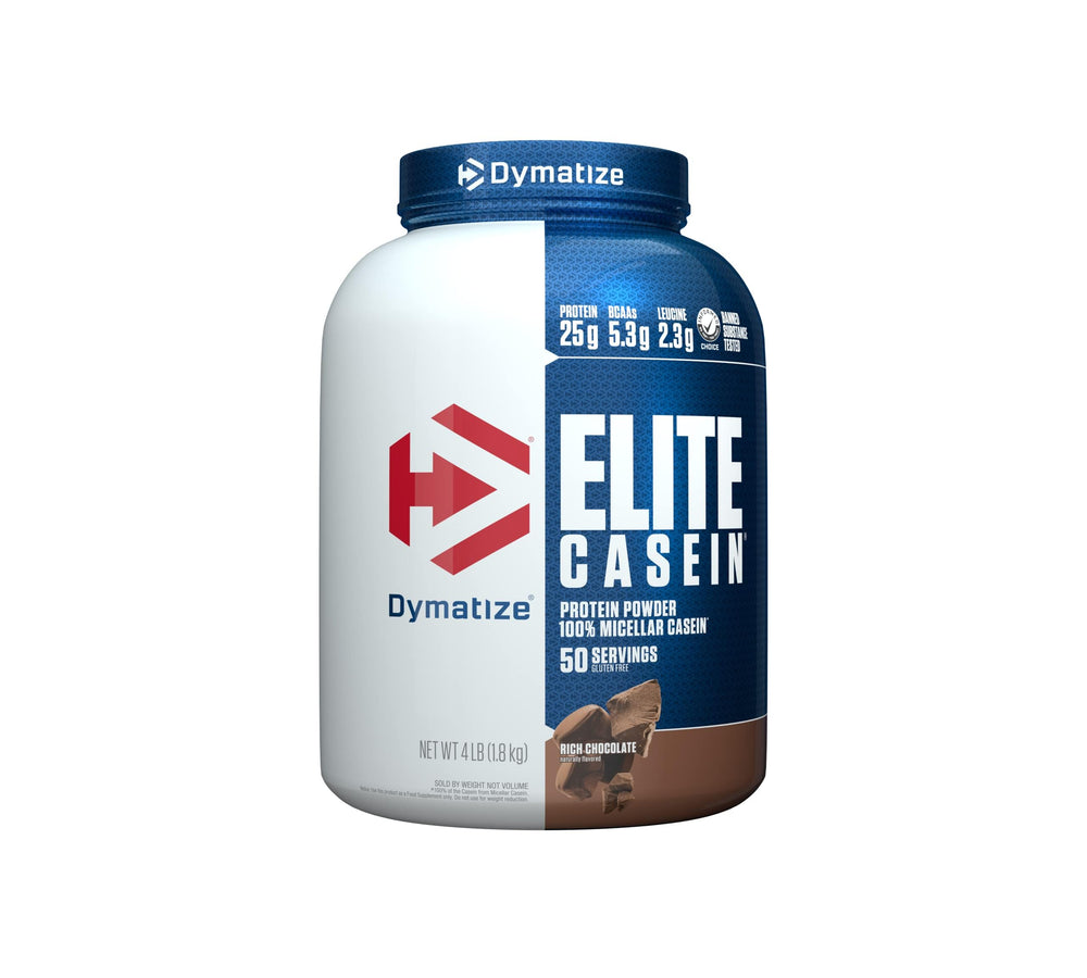 Dymatize frasco frontal chocolate mostrando el envase y la marca para confianza