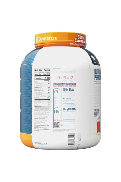 Dymatize en bolsa junto a pesas estilo de vida fitness y conveniencia