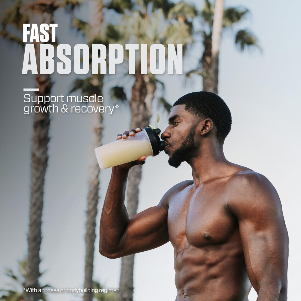 Dymatize ISO100 pancakes preparados con polvo para añadir proteína sabrosa