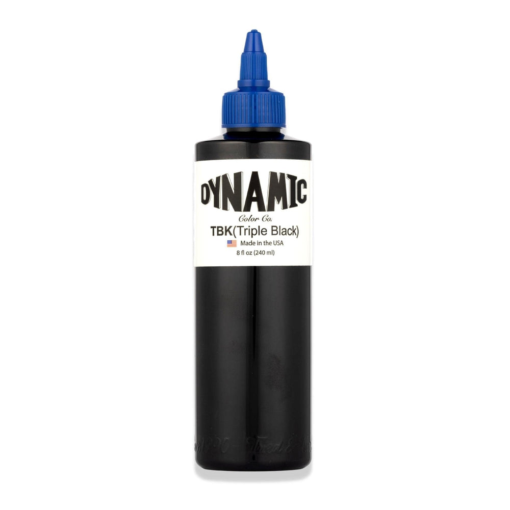 Dynamic Color Co botella Triple Black frontal mostrando etiqueta y volumen