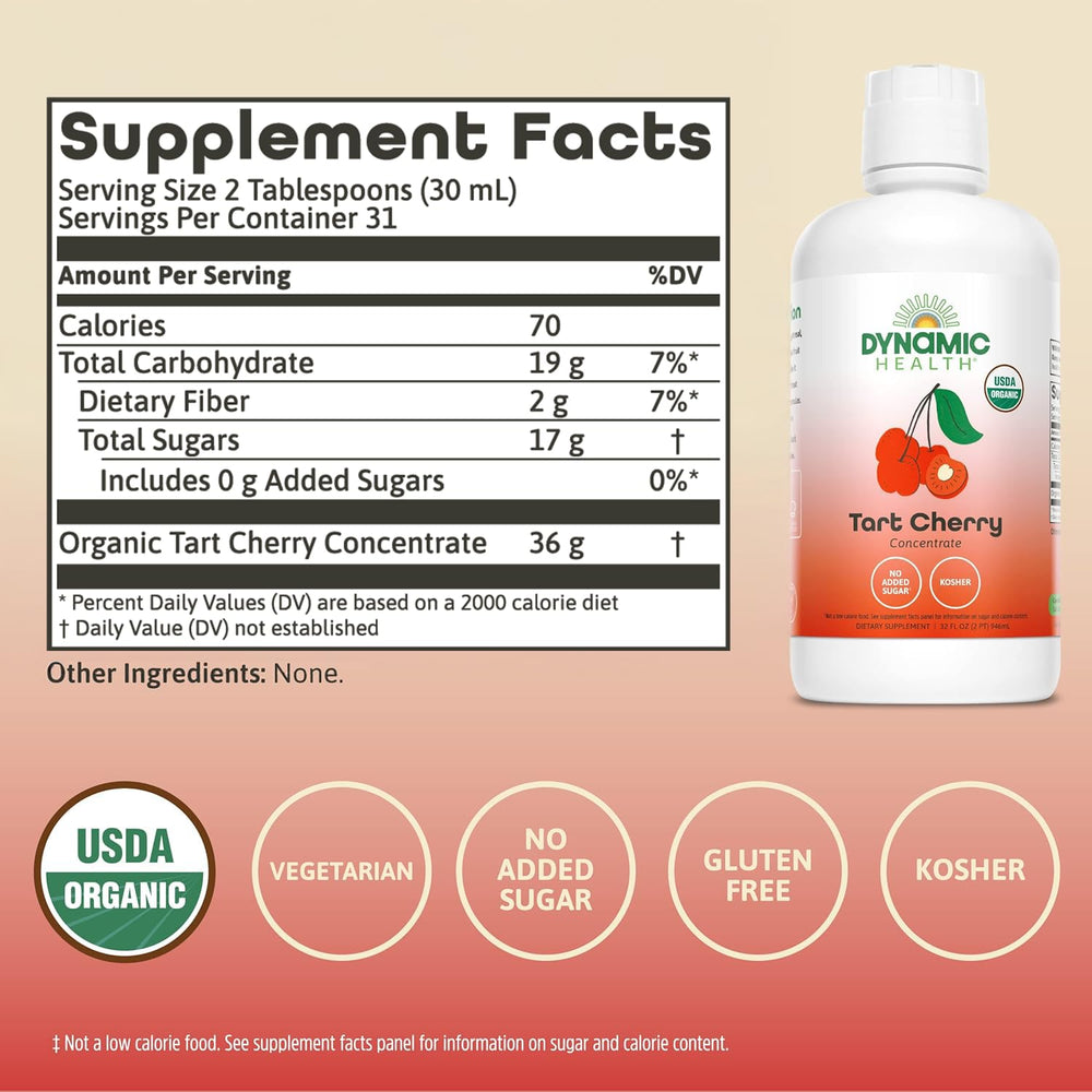 Dynamic Health label close-up highlighting certified organic seal and ingredient transparency benefit