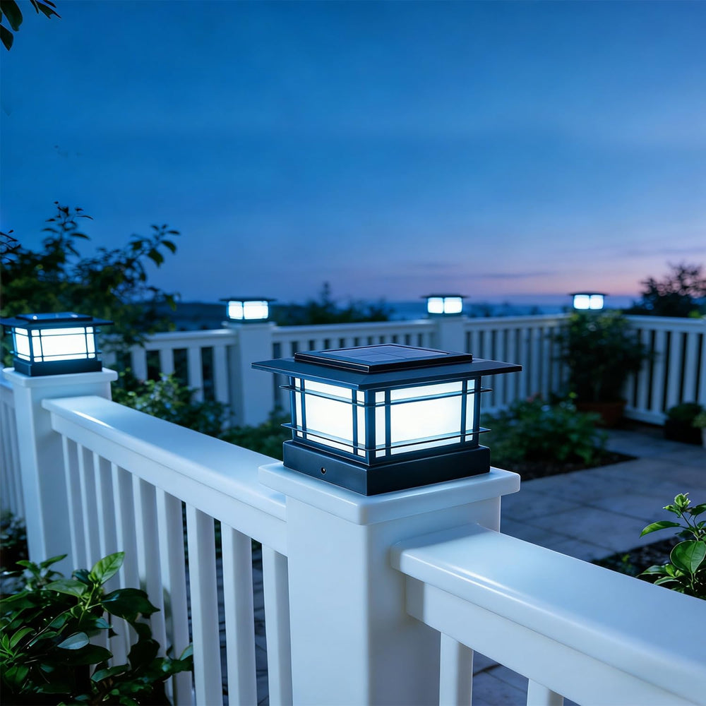 Dynaming warm white mode lighting a deck providing cozy evening ambiance