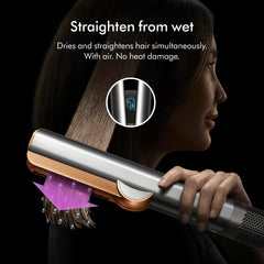 Dyson Airstrait vista de textura y peso para manejo preciso y ajuste cómodo