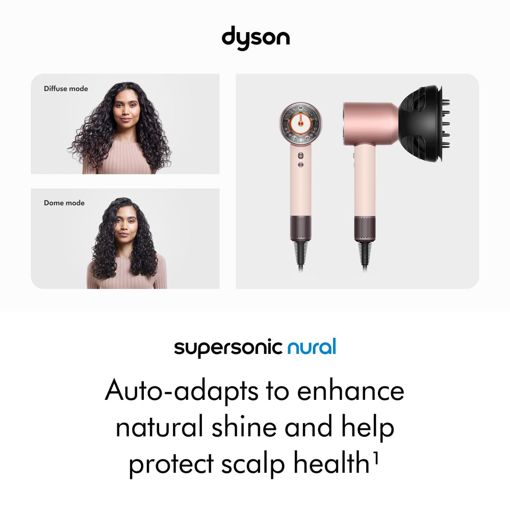 Dyson Supersonic Nural side profile displaying ergonomic handle and balanced weight for comfortable use