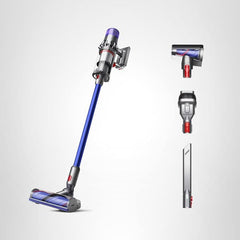 Dyson V11 Origin vista frontal mostrando la unidad y beneficio de succión potente