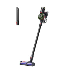 Dyson V8 front profile showing compact stick form and streamlined design benefit lightweight handling