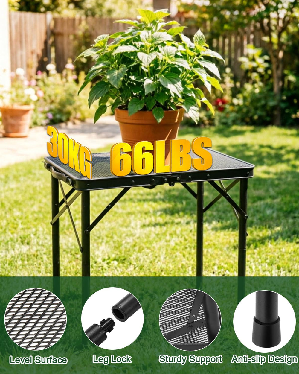 E EASTSTORM used as a grill side table keeping tools organized at a cookout