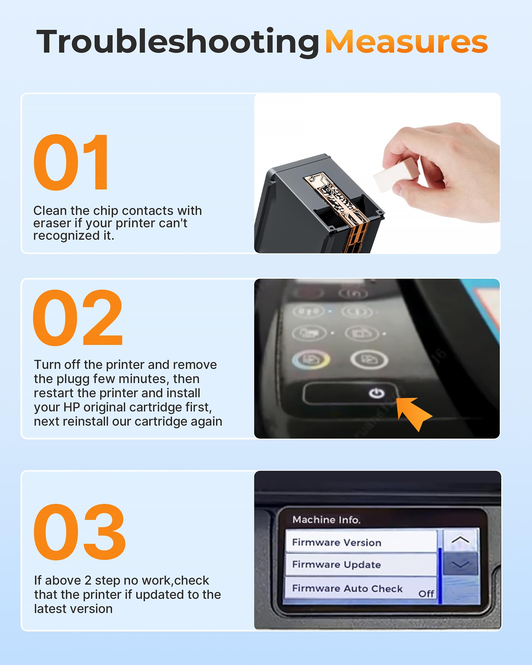 E-Z Ink etiqueta del cartucho mostrando número 63/63XL y especificaciones
