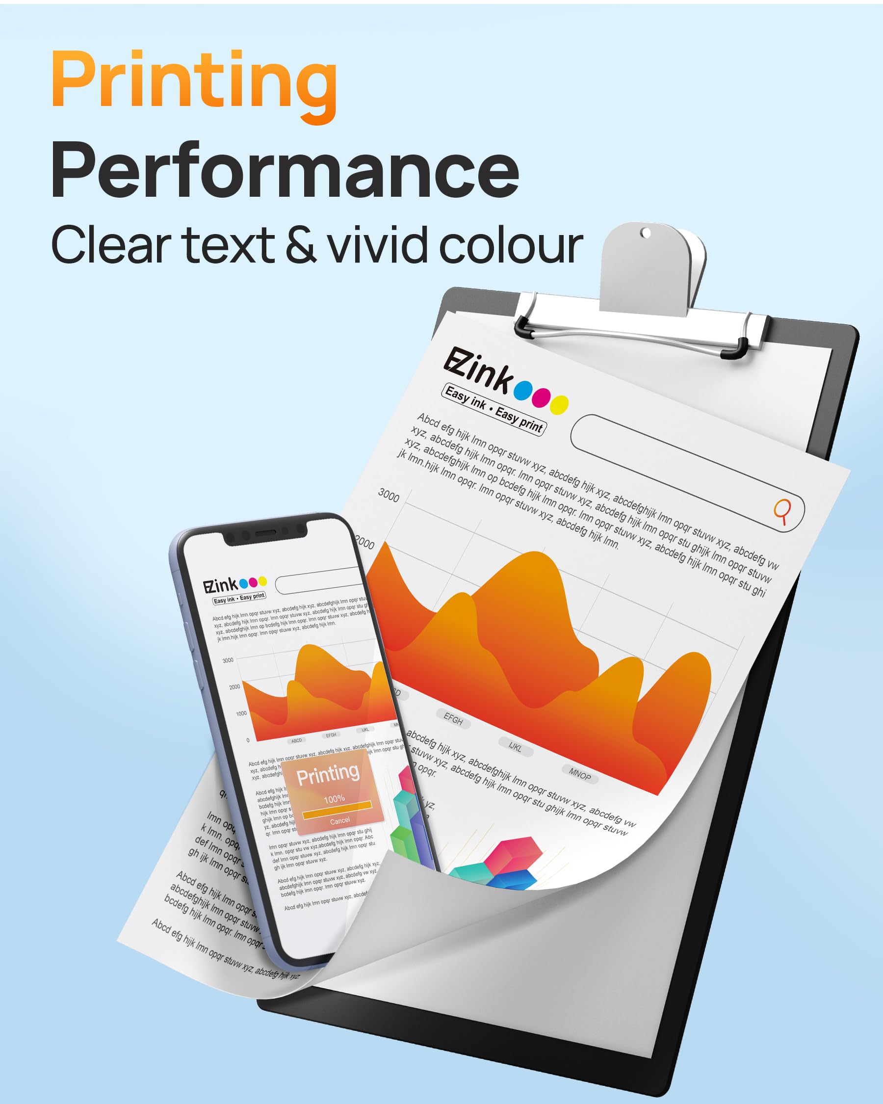 E-Z Ink set completo cinco cartuchos para impresión doméstica eficiente