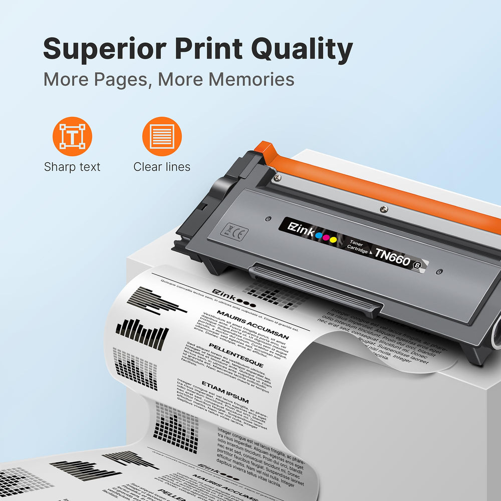 E-Z Ink cartucho TN660 instalado en impresora para reemplazo fácil