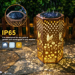 Eandisom detalle del recorte de colibrí que proyecta patrón decorativo