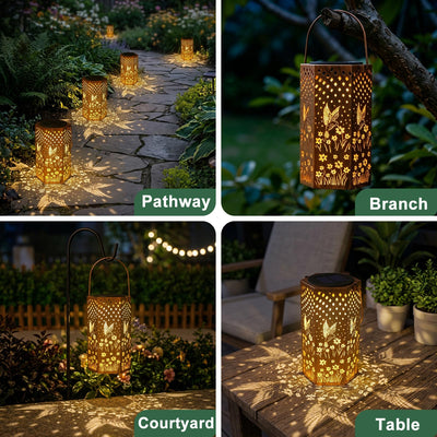 Eandisom farol sobre mesa creando luz cálida para cenas al aire libre