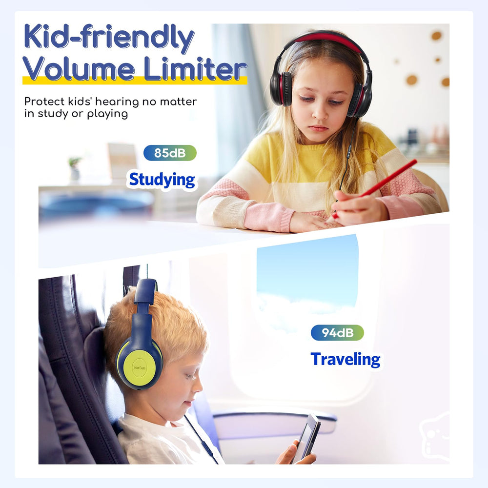 EarFun K1 Kids conector de 3,5 mm compartiendo audio con amigo