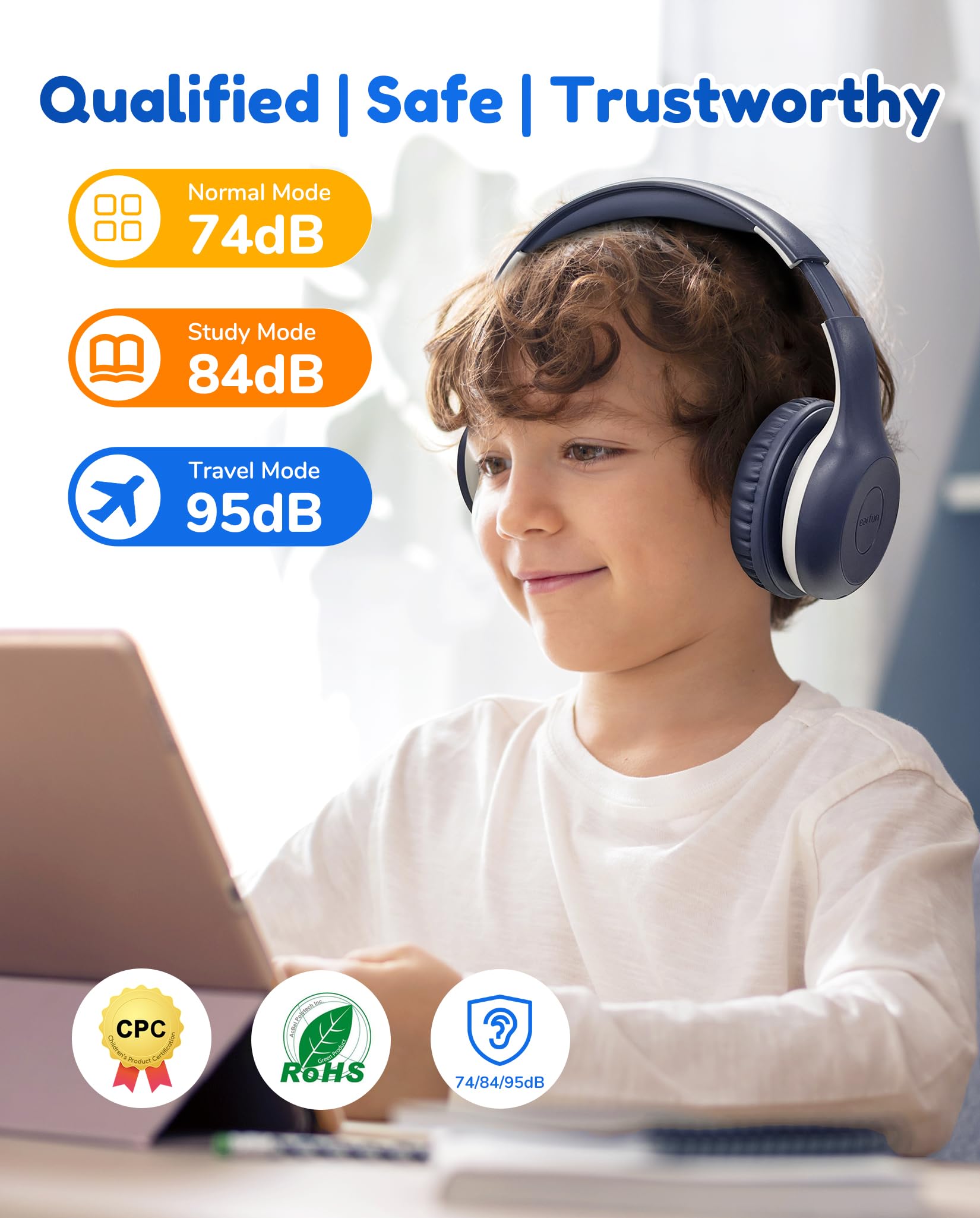 EarFun K2 Kids textura de las almohadillas de espuma memoria confort
