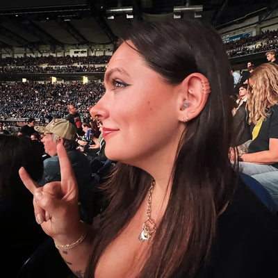 Eargasm earplug fitted in ear offering discreet hearing protection