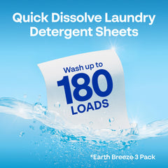 Earth Breeze en lavadora con ropa ilustrando compatibilidad con todo tipo de ciclos