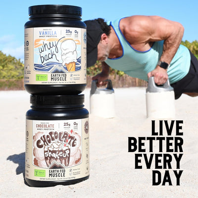 Earth Fed Muscle protein added to smoothie bowl for versatile fueling