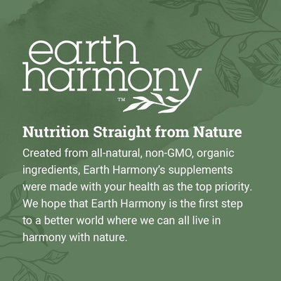 Earth Harmony Naturals suplemento en mesa de noche mostrando uso antes de dormir