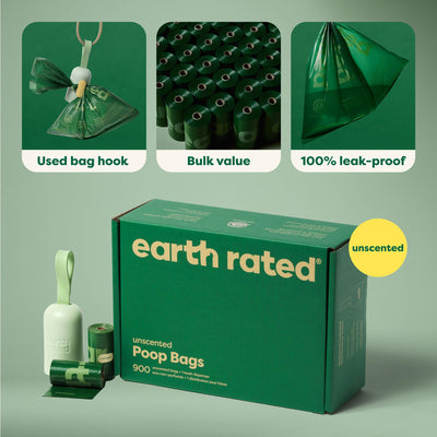 Earth Rated bolsa usada colgada del gancho evitando contacto con manos