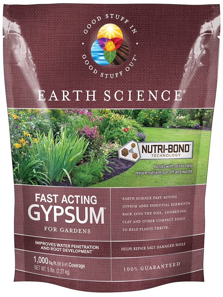 Earth Science paquete frontal 5 lb mostrando la marca y uso claro