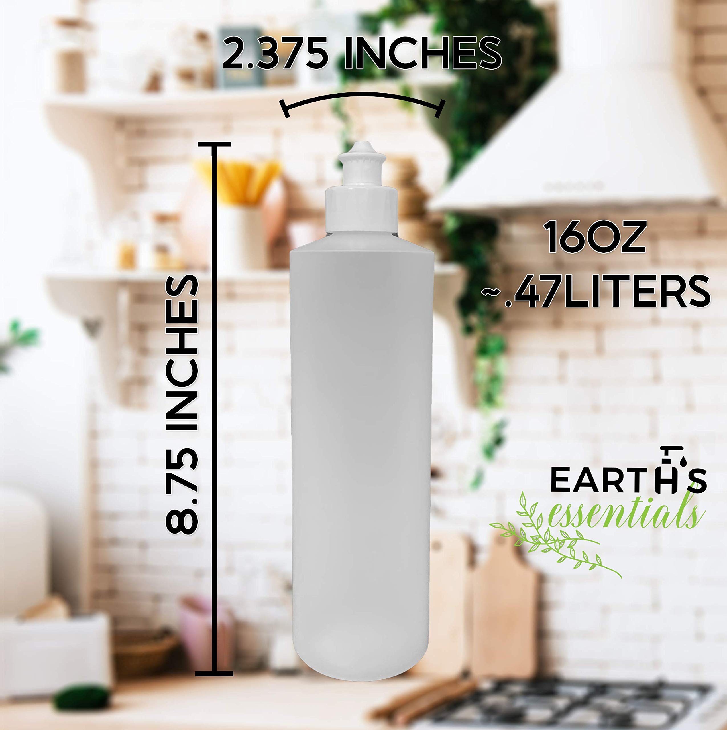 Earth's Essentials botella sostenida en mano para mostrar tamaño y ergonomía