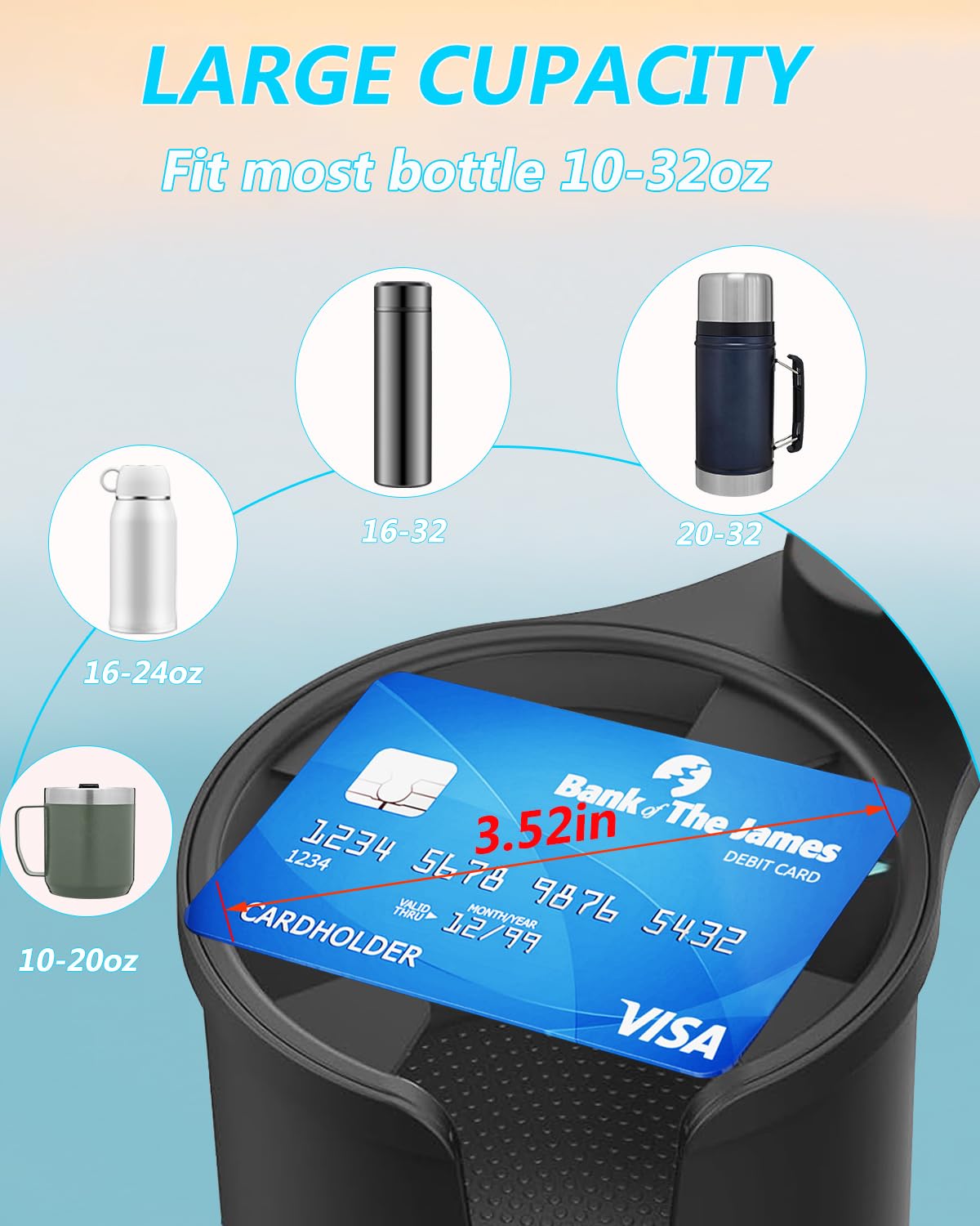 Easkkty base expandible desmontada con piezas para adaptar distintos vasos