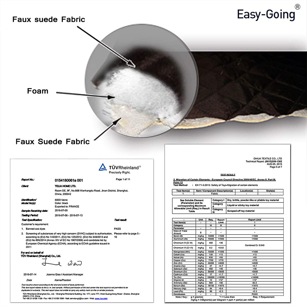 Easy-Going foam pipe insertion demo showing how pipes prevent slip and shifting