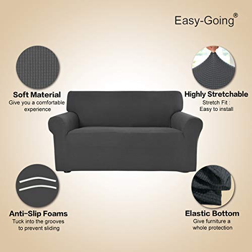 Easy-Going slipcover installed on sofa in living room illustrating refreshed style